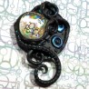 Talisman noir tentacule cabochon bulle