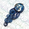 Pendant bijou méduse  polymère circuit imprimé bleu biomech biomeca biomecanic
