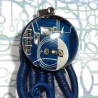Pendant bijou méduse  polymère circuit imprimé bleu biomech biomeca biomecanic