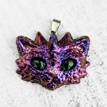 Chat Dragon pendentif collier chaton création fait main