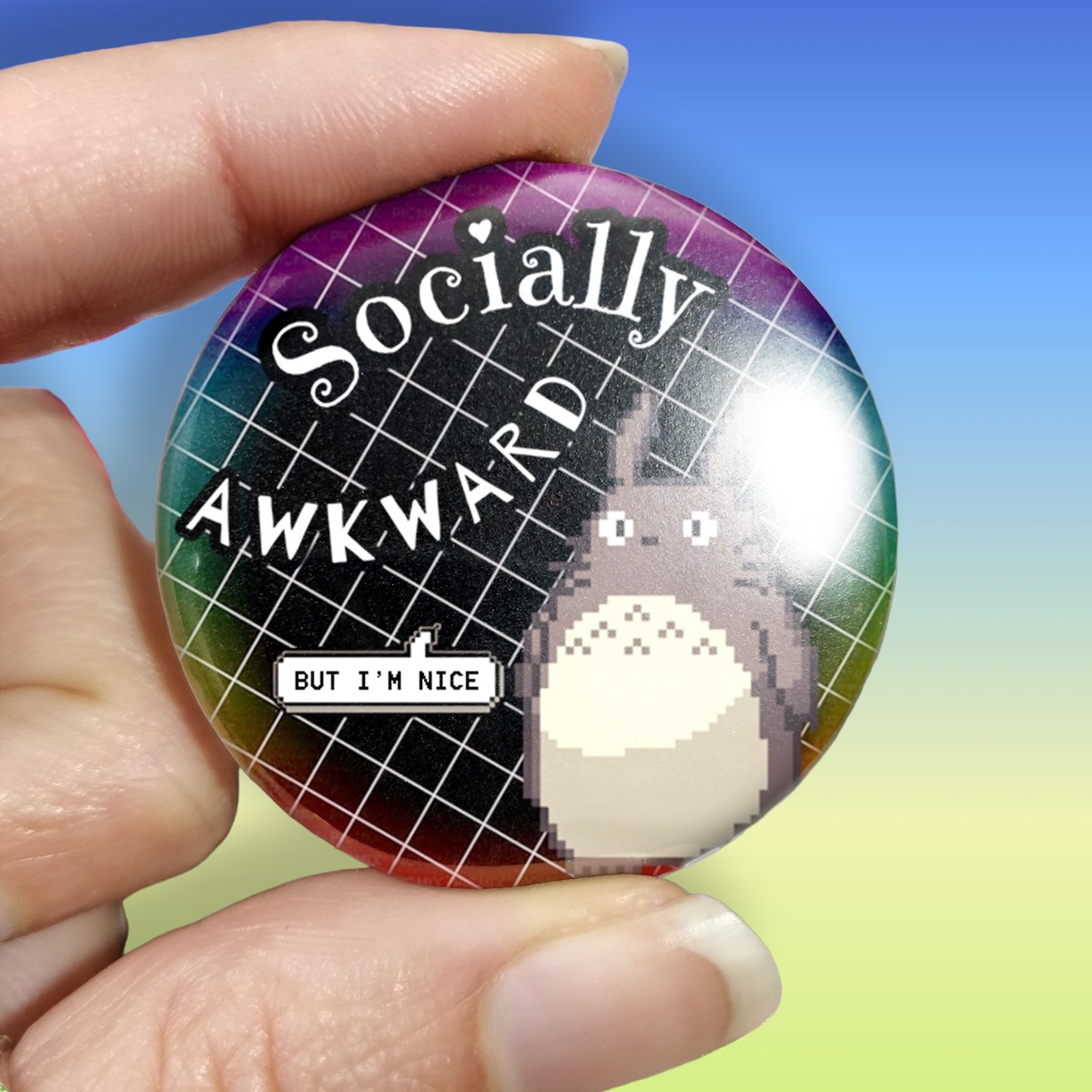 badge pins feministe neuroatypie syntwave vaporwave retrowave  neuroatypie socially akward anxiété sociale