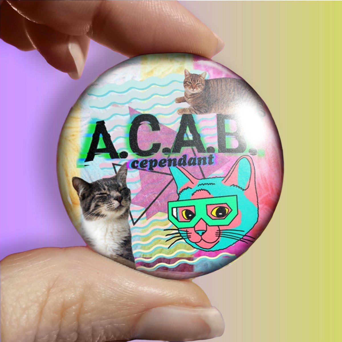 badge pins feministe neuroatypie syntwave vaporwave retrowave  neuroatypie ACAB