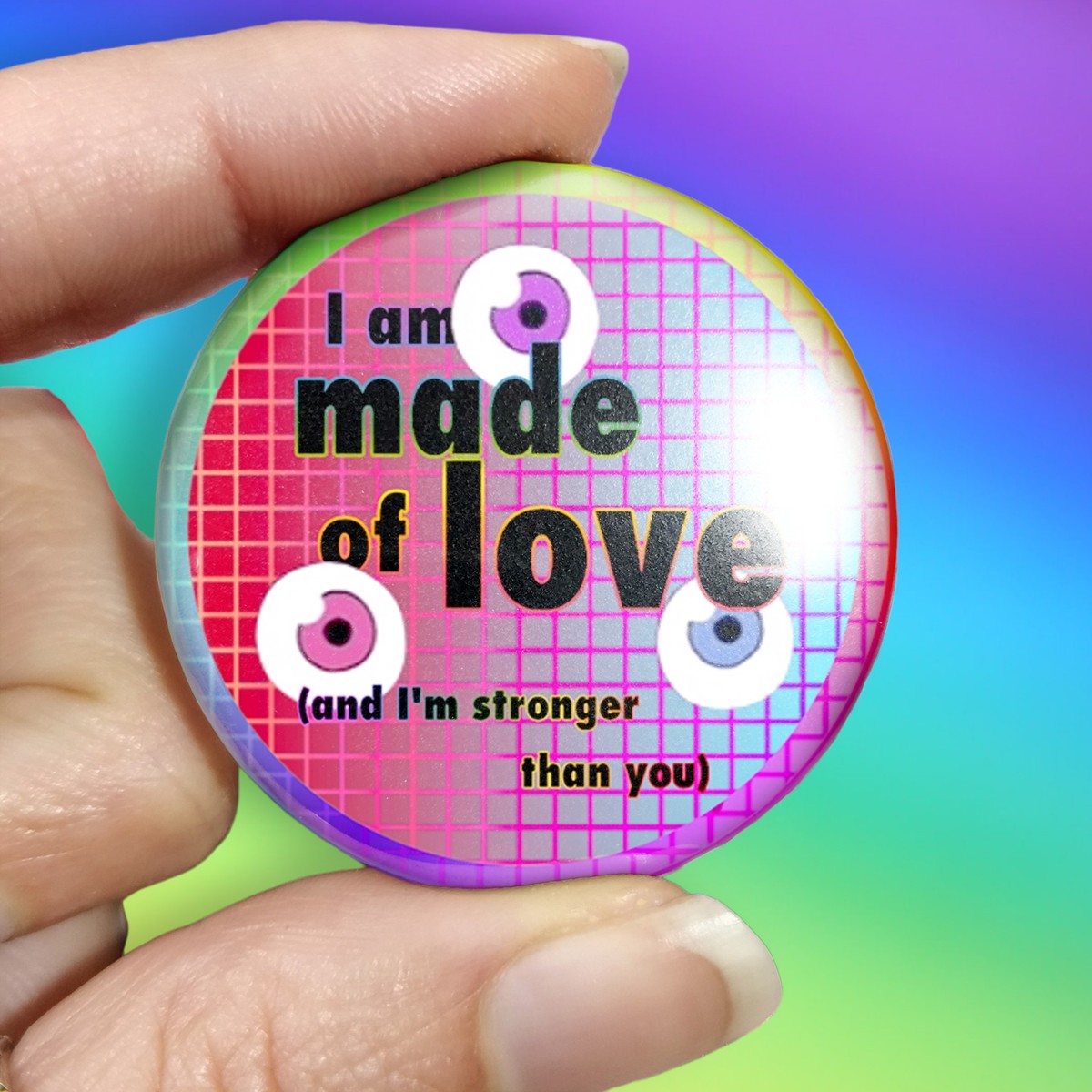 badge pins feministe neuroatypie syntwave vaporwave retrowave queer lesbian steven universe garnet