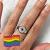 Bague bijou oeil yeux humain lgbt lgbtqia queer féministe gay