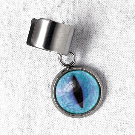 bague d'oreille Oeil de chat bleu